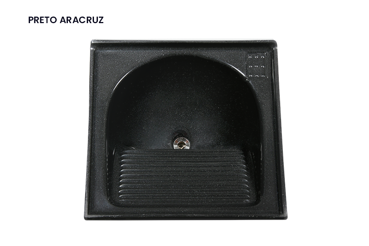 TANQUE FIBRA 1 BOJO 60X60CM PRETO