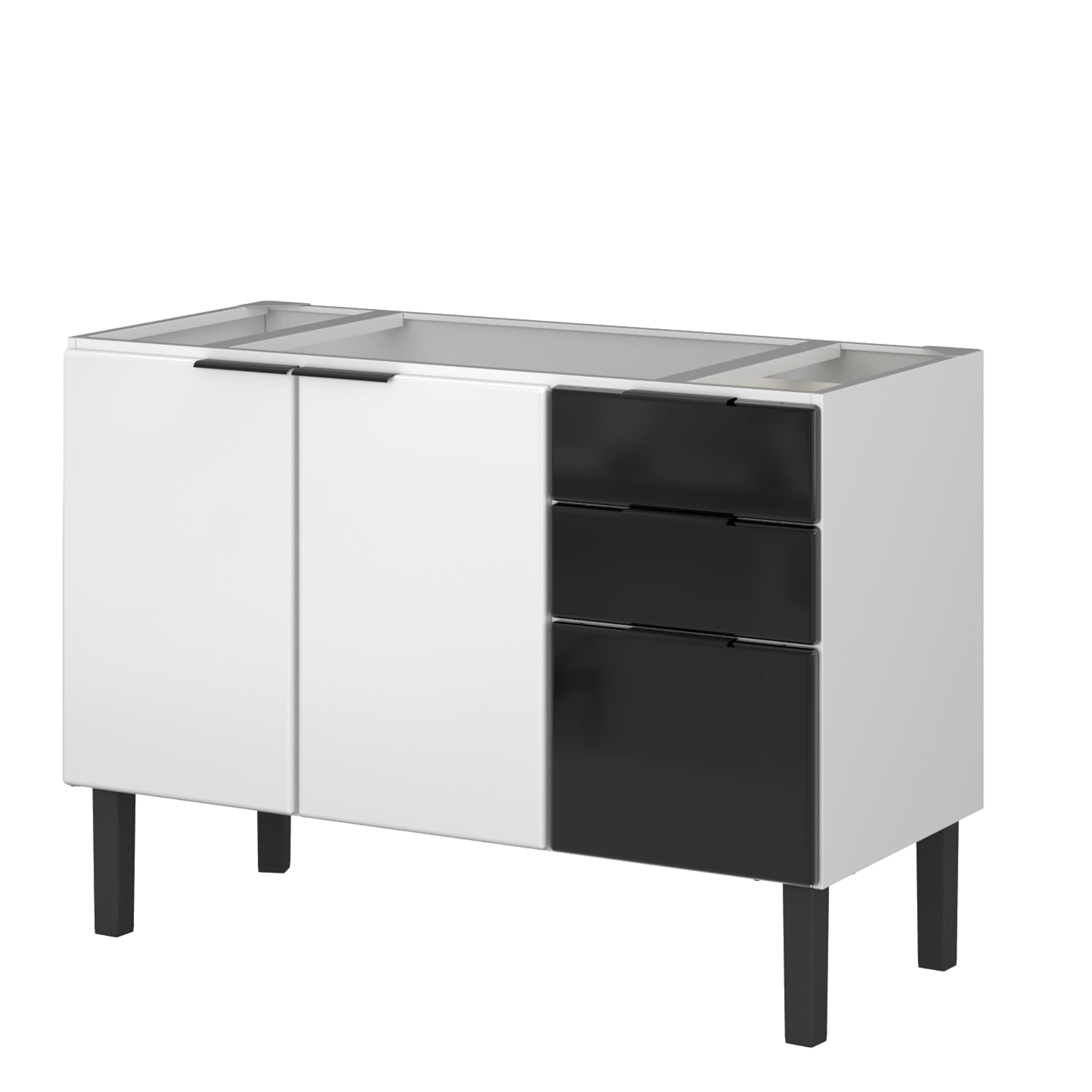GABINETE ACO P/ PIA 1,20M PRETO HB