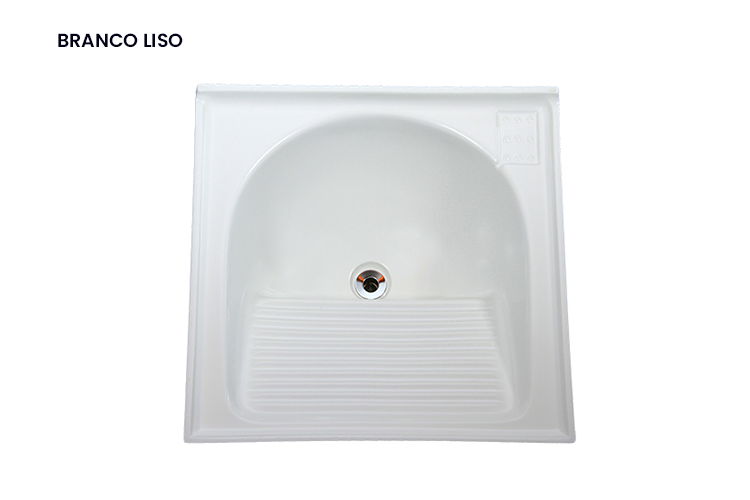 TANQUE FIBRA 1 BOJO 60X60CM BRANCO