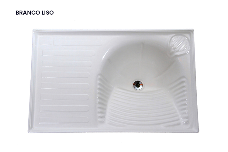 TANQUE FIBRA 1 BOJO 85X55CM BANCADA BRANCO