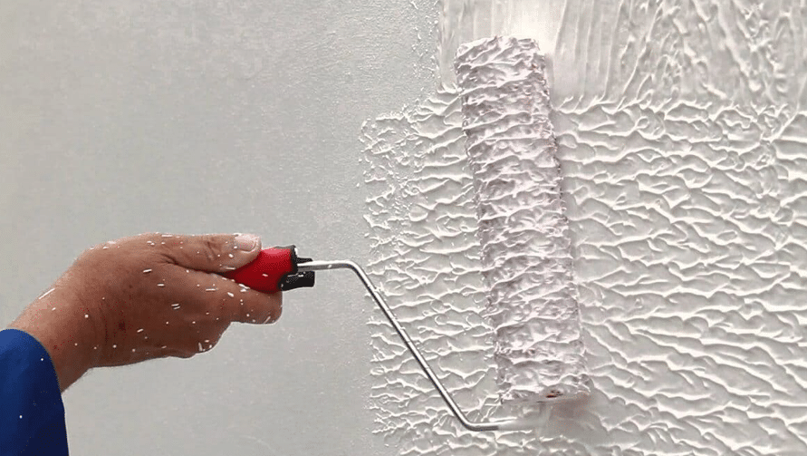 TEXTURA RUGOSA BRANCA (APLICADA COM ROLO)