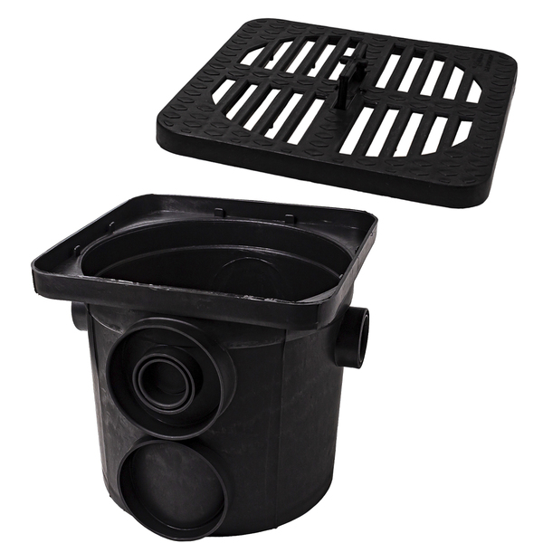 CAIXA ESG. PVC PLUVIAL PRETA (PEQUENA) 10L (27X27X26CM)